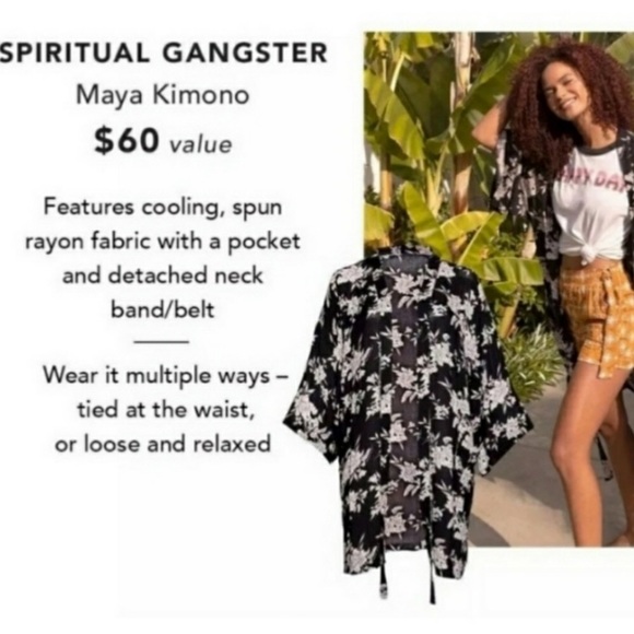 Spiritual Gangster Maya Floral Kimono - Picture 14 of 15